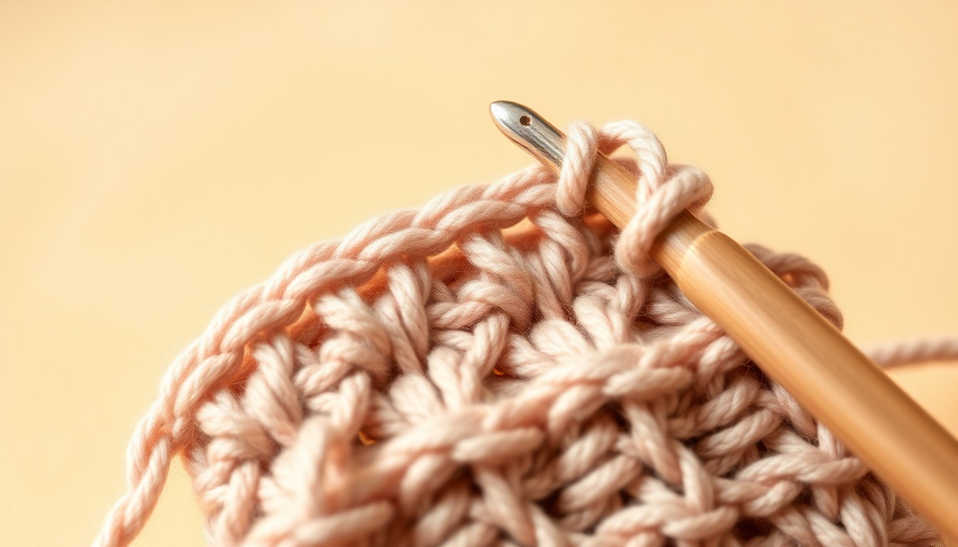 How to yarn over for double crochet stitch