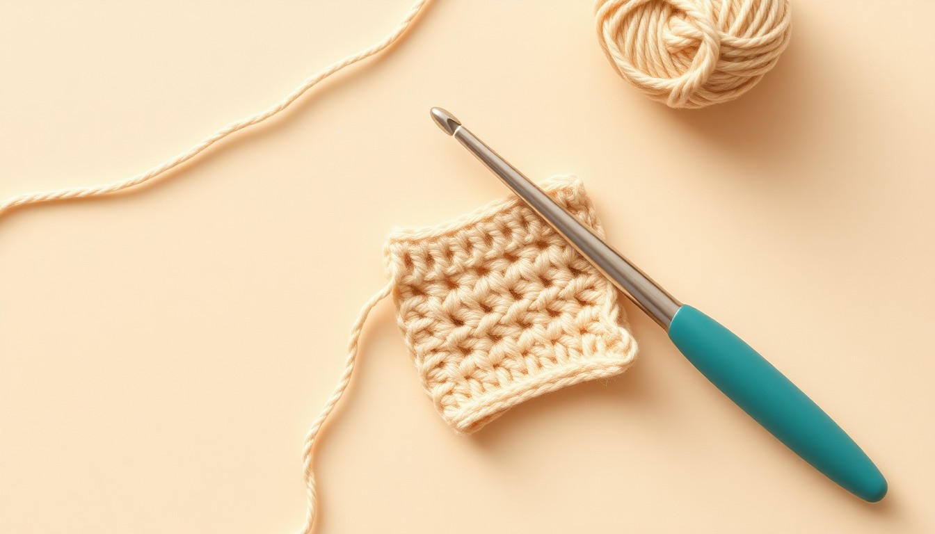 Double crochet stitch example fabric