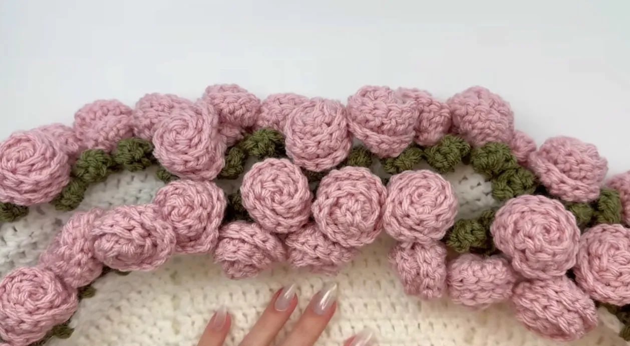 rose blanket free crochet pattern
