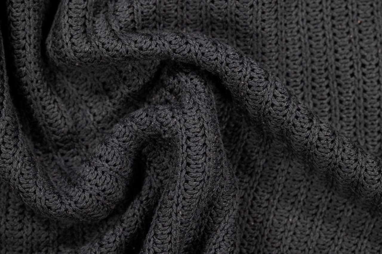 crochet bolero fabric texture close-up