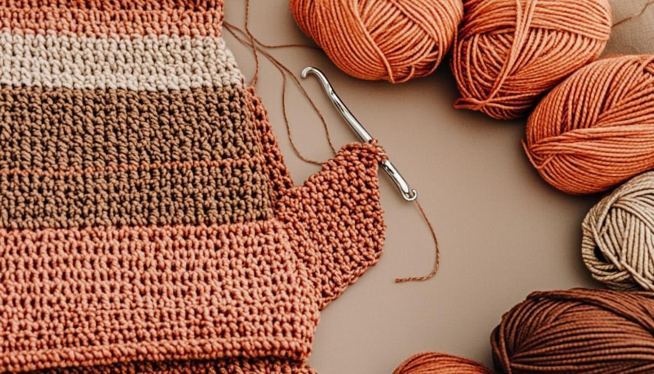 Crochet yarn in multiple colors showing how to change colors in crochet with contrasting skeins