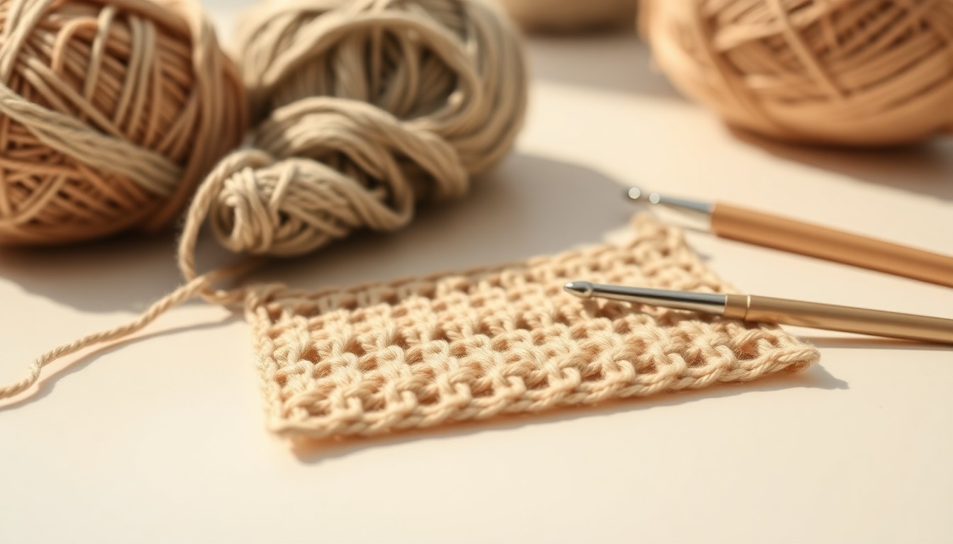 double crochet swatch