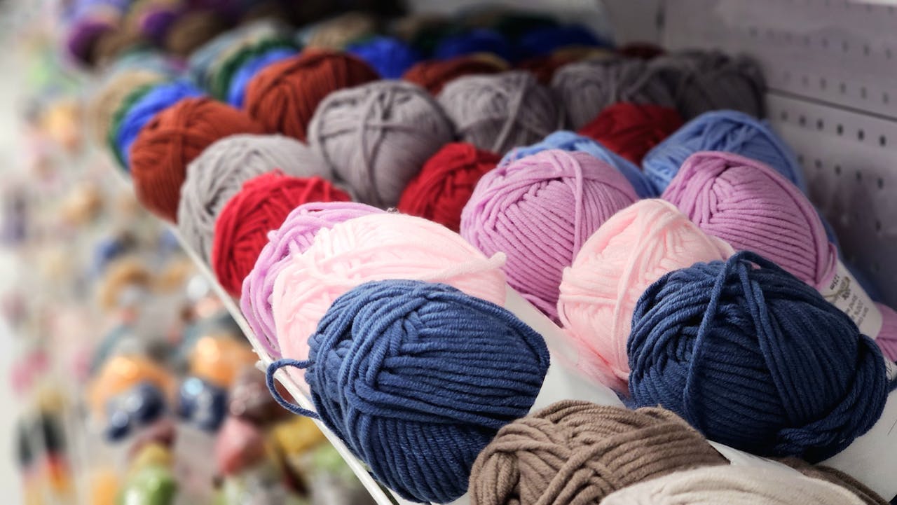 crochet top pattern with colorful yarn balls