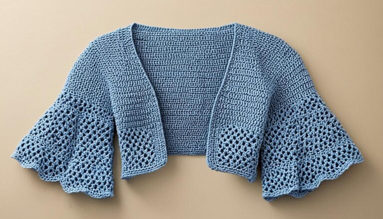 Crochet Bell Sleeve Shrug: Easy 4-Step Free Pattern
