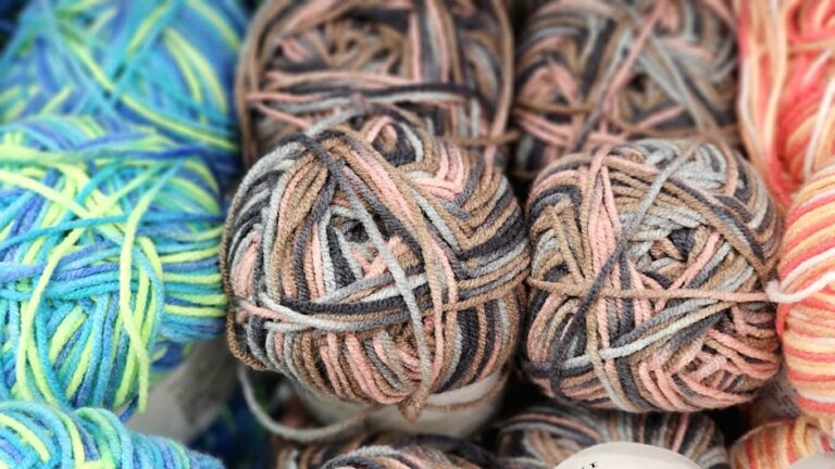 Colorful yarn balls for crochet chain projects and crafting