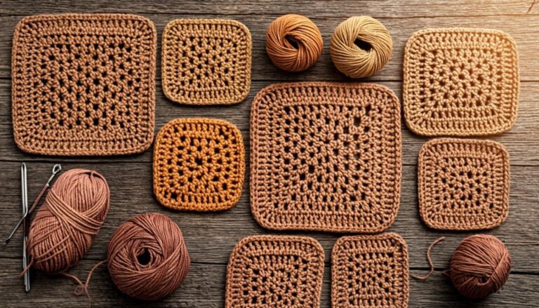 why are my granny squares different sizes - colorful granny squares arranged on a wooden table