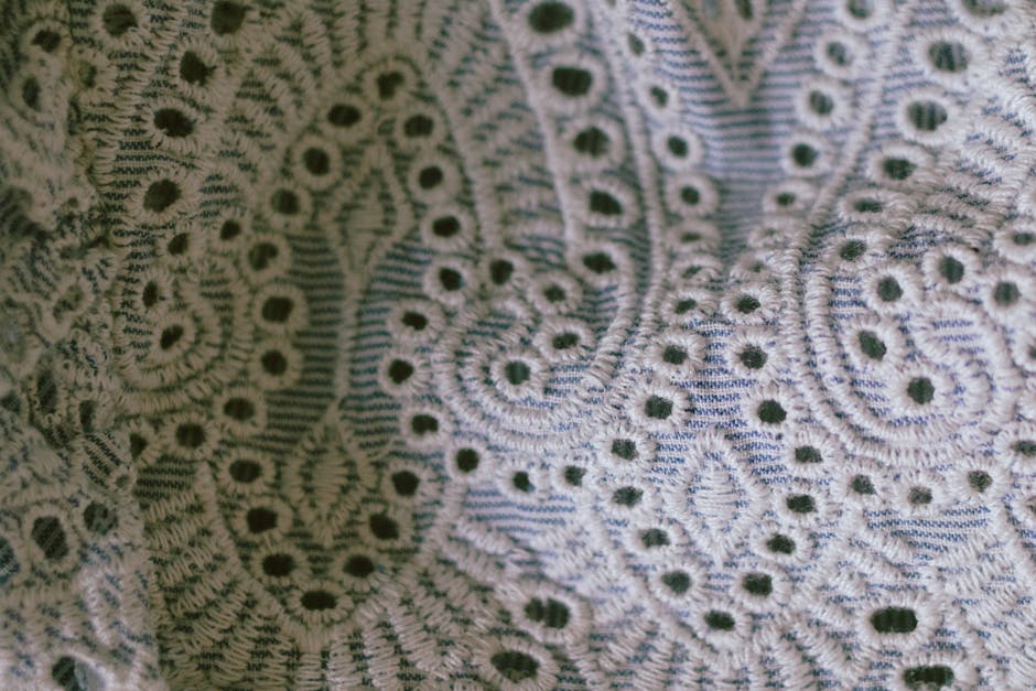 crochet lace stitches detail