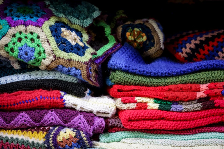collection of granny square mosaic crochet pattern blankets