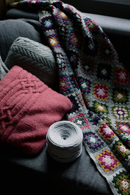 crochet granny square colorful modern crochet project