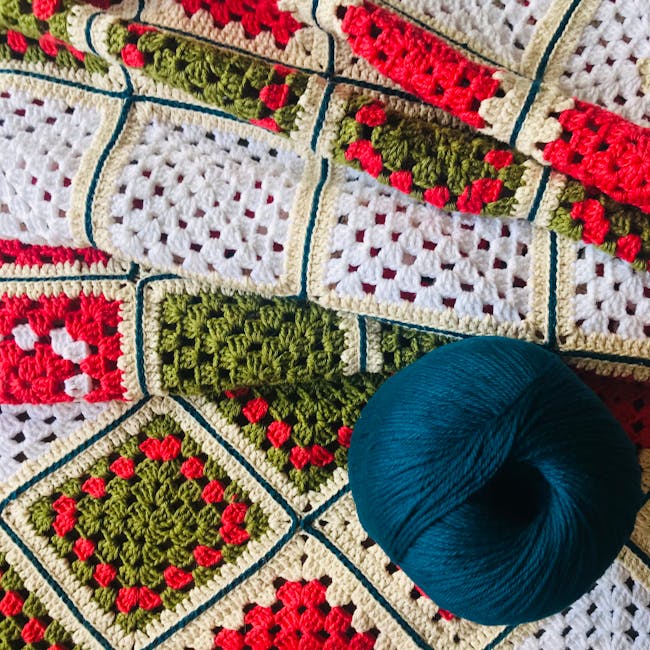 crochet granny squares joining colorful crochet project