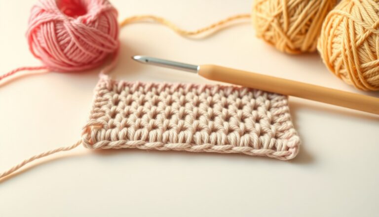 single crochet swatch