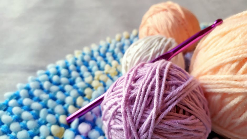 yarn and crochet hook ready for seamless round joining
