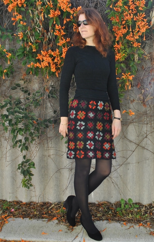 Crocheted Granny Squares Skirt - crochet granny square skirt free patterns
