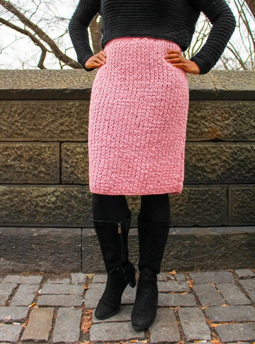 Tunisian Crochet Modern Skirt - crochet granny square skirt free patterns