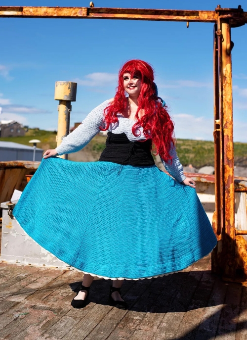 Princess Circle Skirt - crochet granny square skirt free patterns