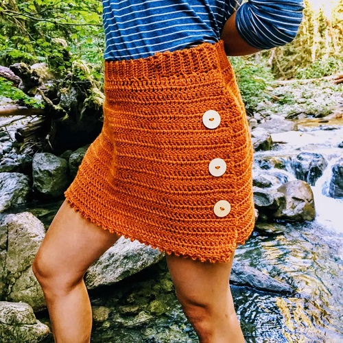 Frances High-Waisted Winter Skirt - crochet granny square skirt free patterns