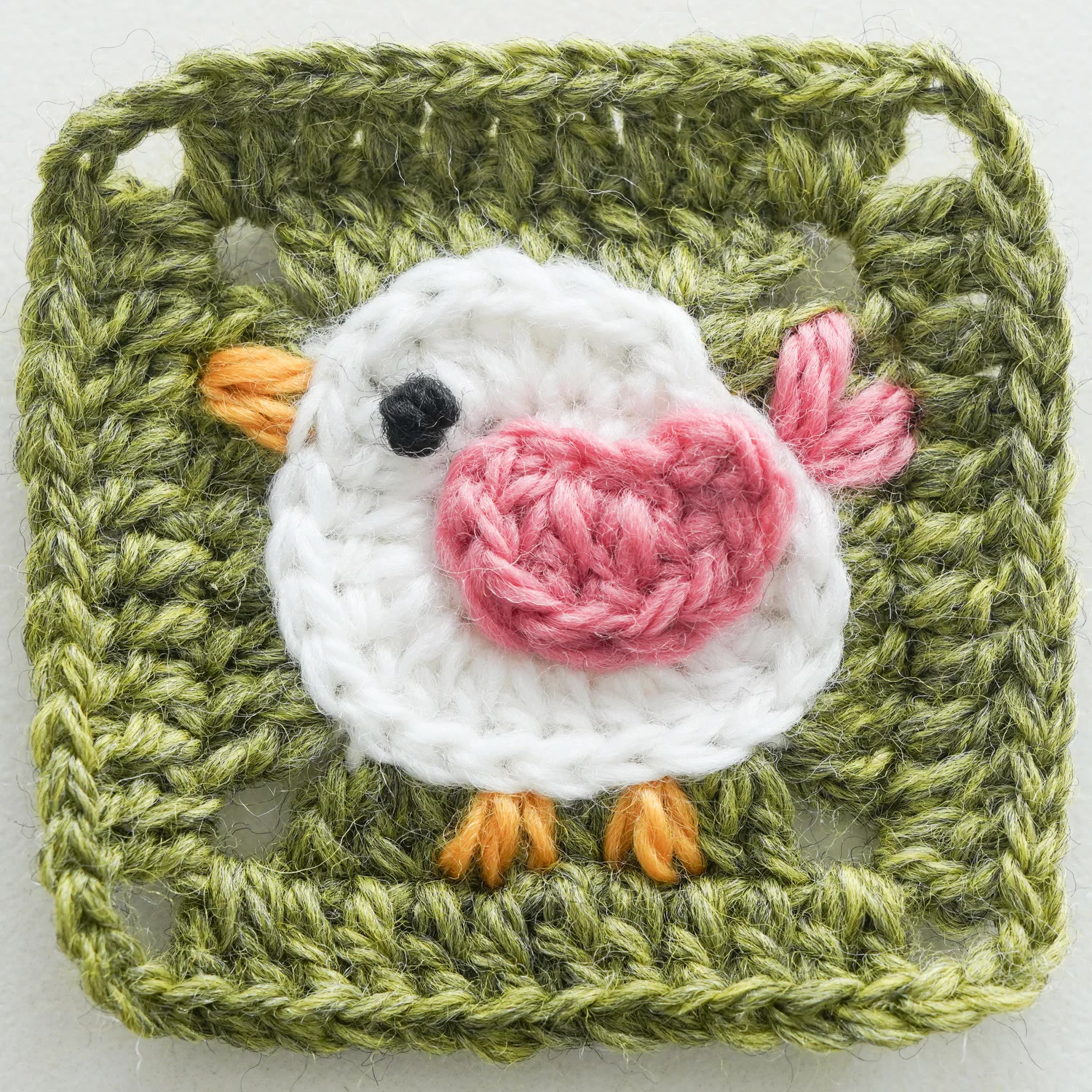 3D granny square patterns featuring raised bobble stitches and layered texture