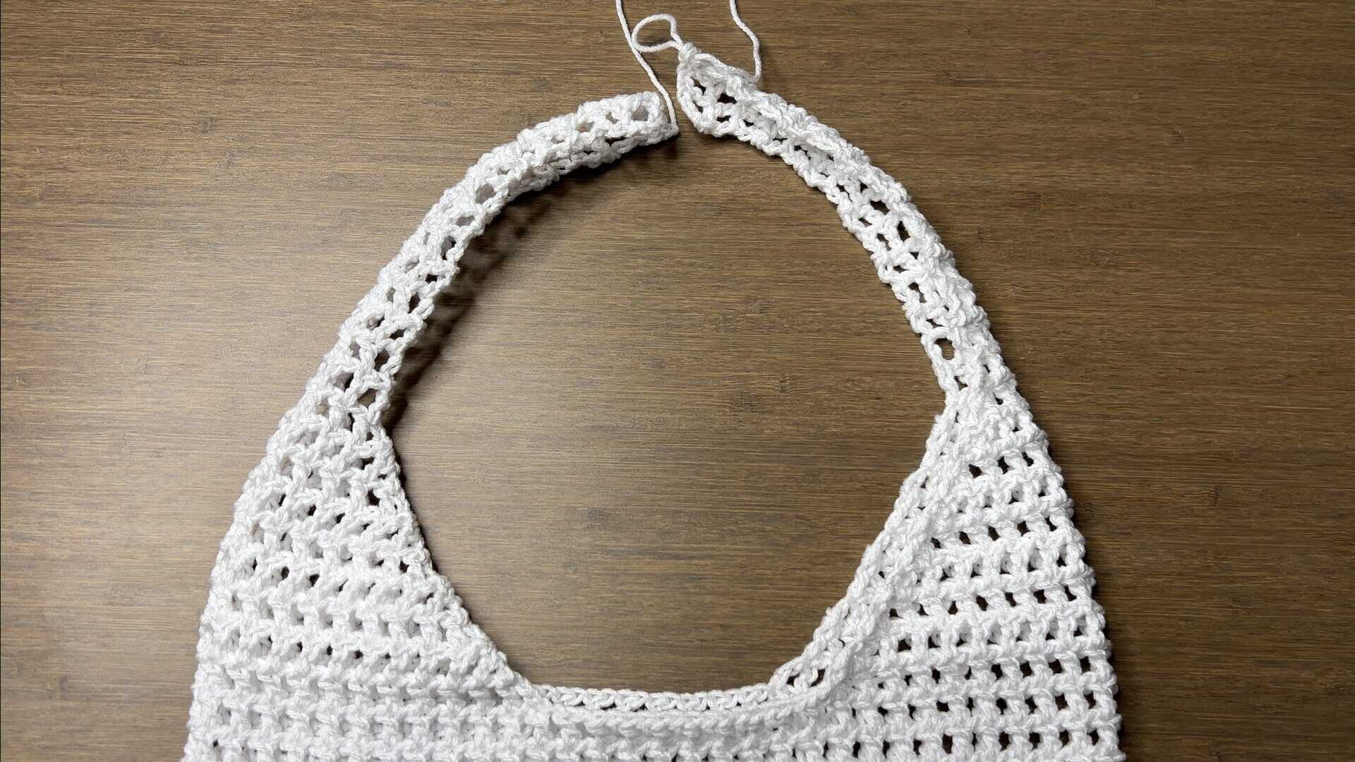 crochet mesh tote bag body mesh rounds