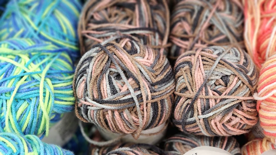 colorful yarn balls skeins craft