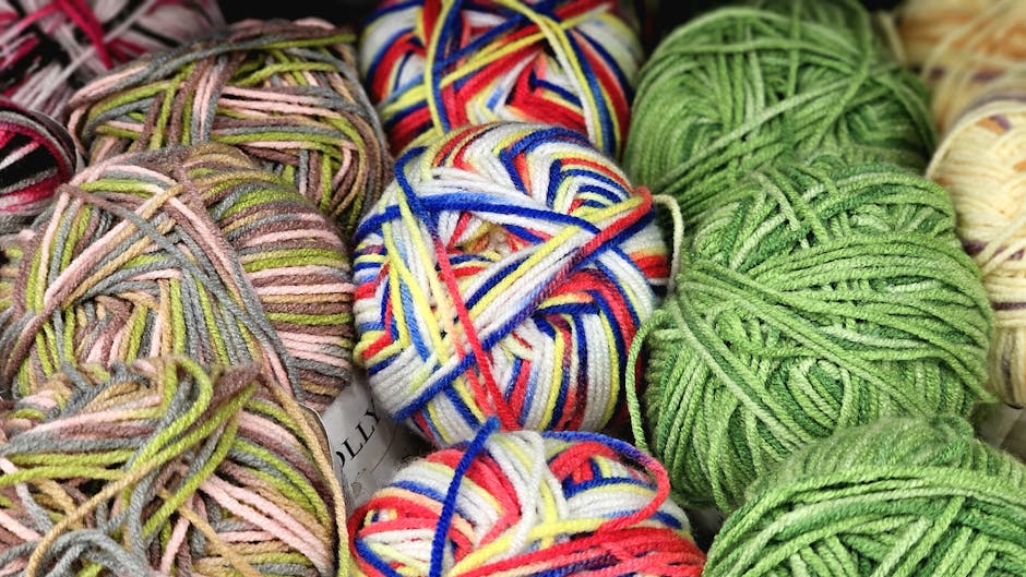 colorful yarn balls skeins craft