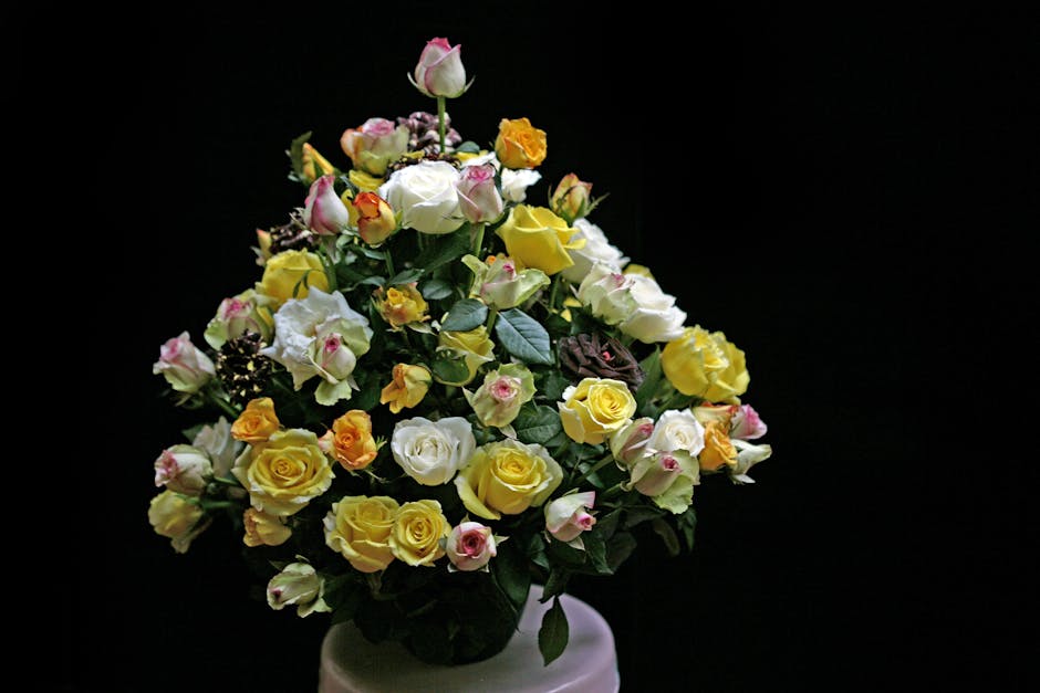 roses flowers bouquet arrangement