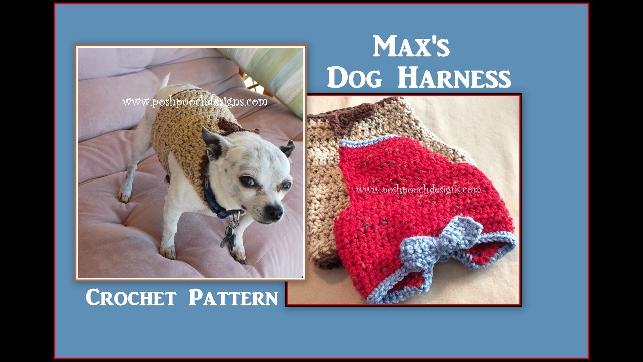 free crochet dog harness pattern d-ring design