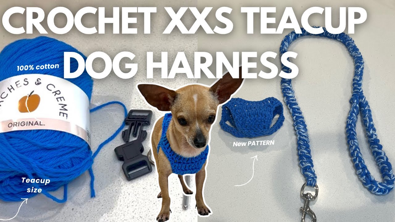 free crochet dog harness pattern teacup size