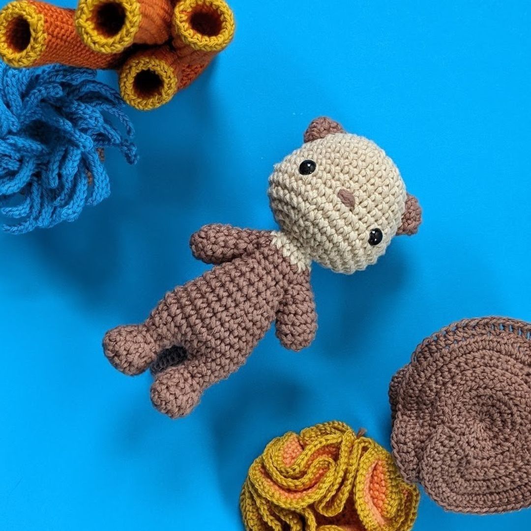 free crochet ocean toys patterns sea otter amigurumi design