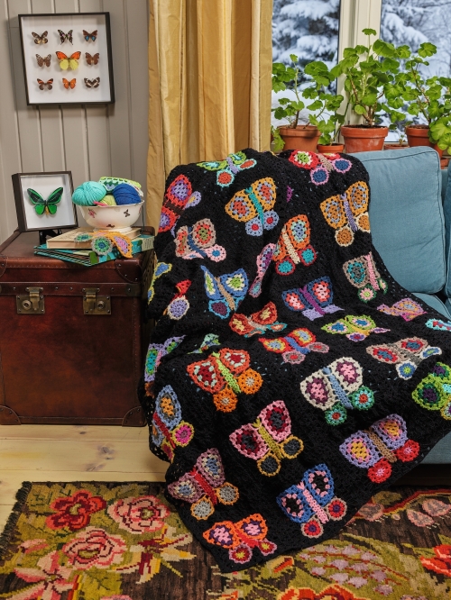 free crochet throw blanket patterns butterfly design