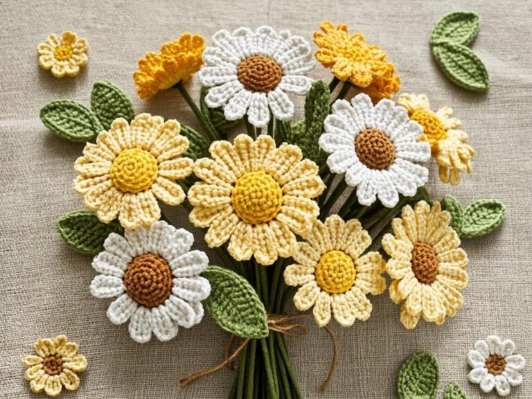 Crochet Daisy Bouquet: 7 Stunning Free Patterns for Beginners