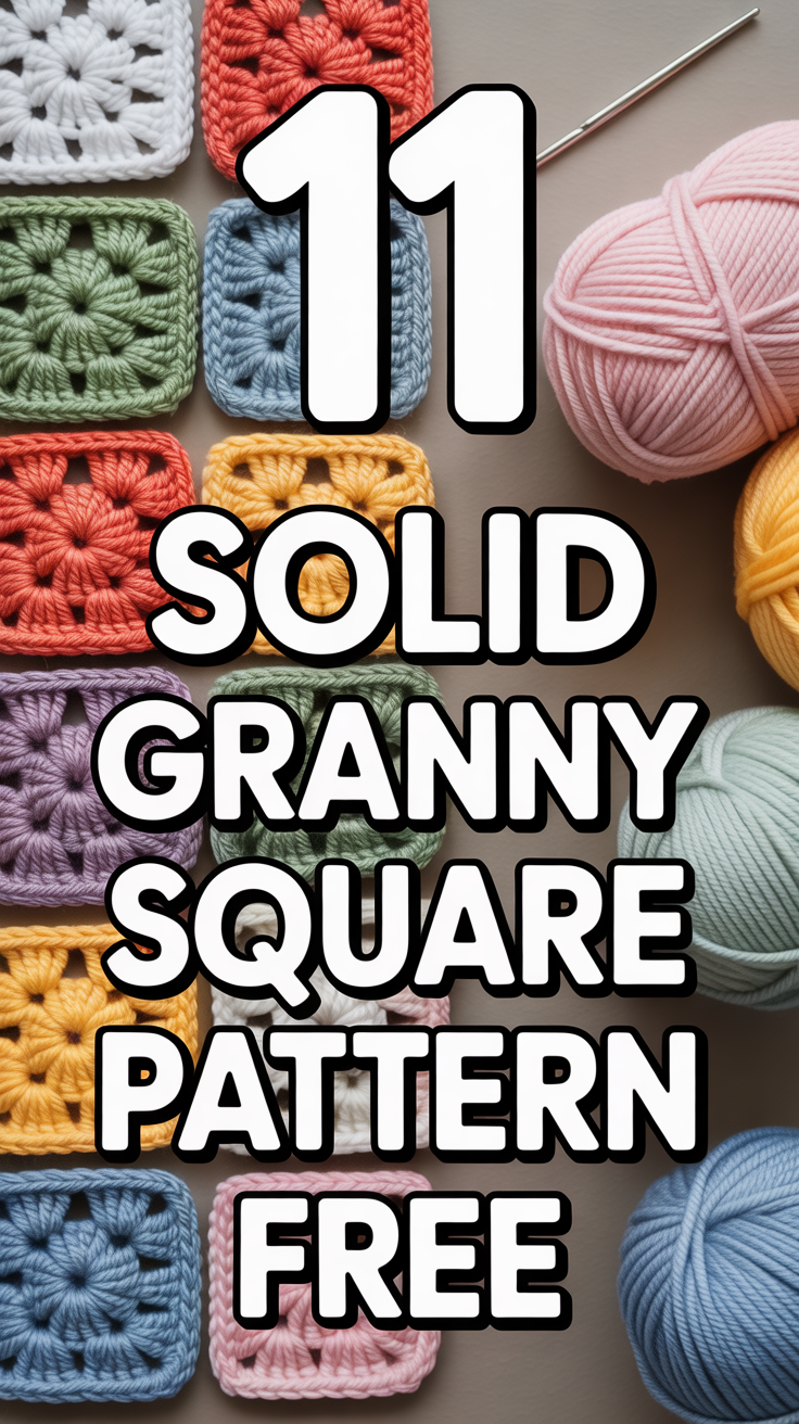 Solid Granny Square Pattern Free