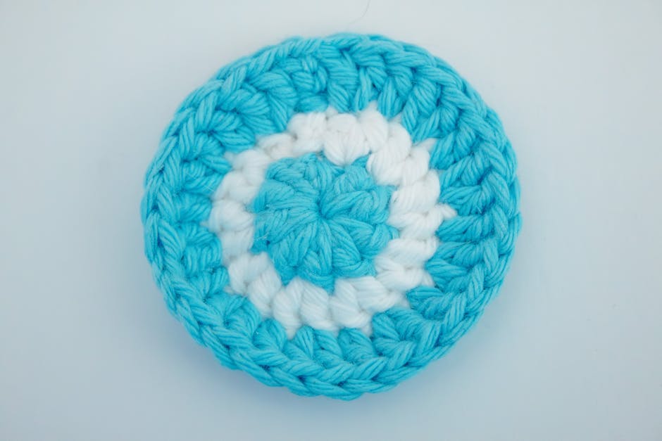 crochet circle flat lay craft