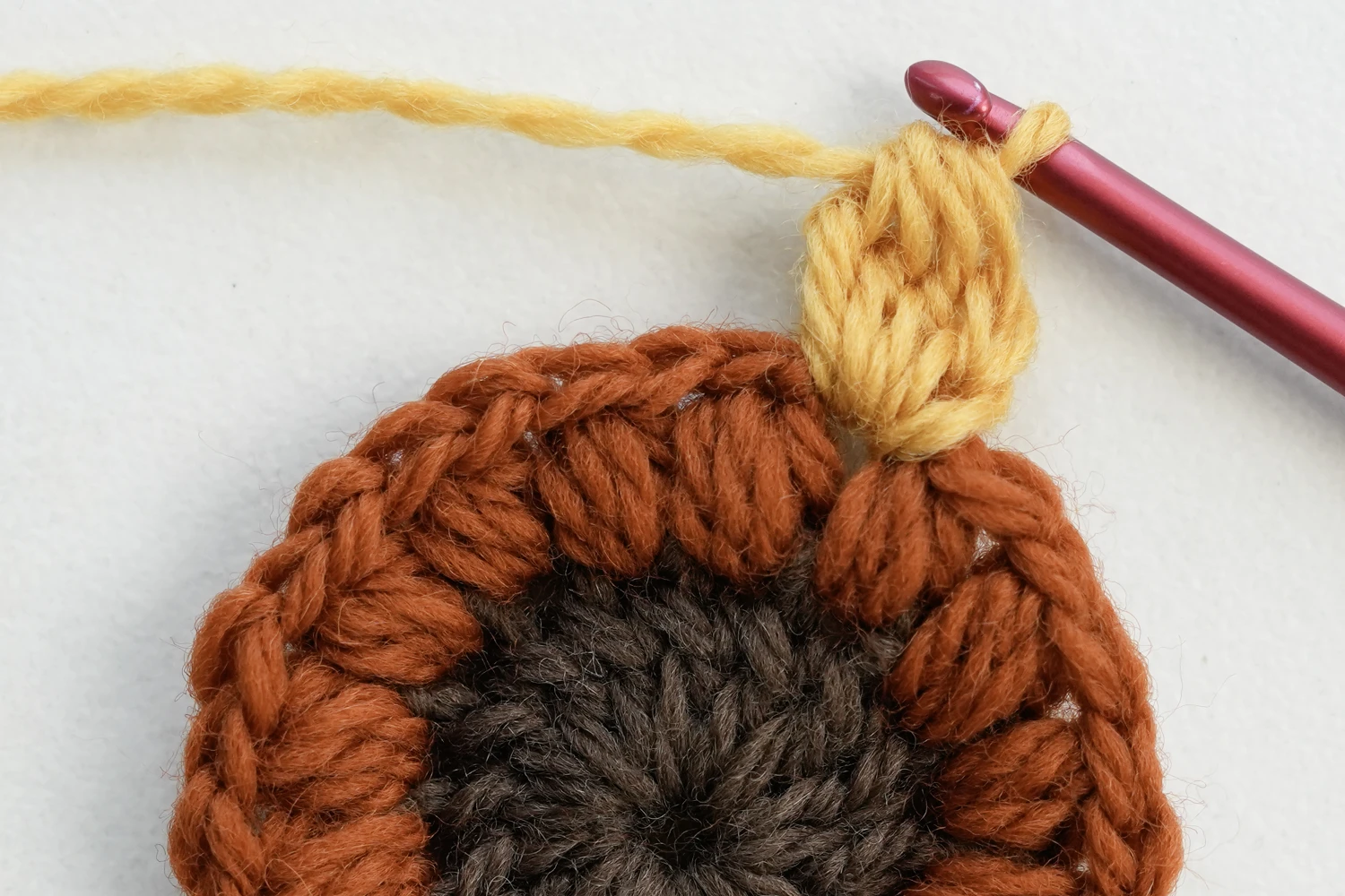 classic sunburst granny square bobble stitches adding dimension