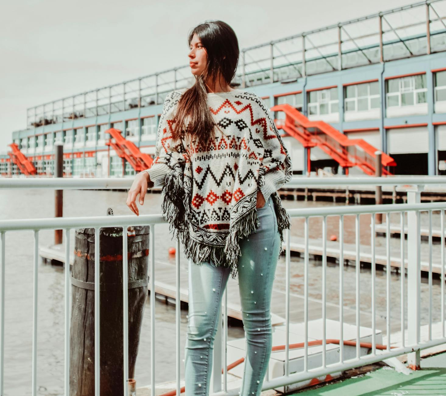 Granny square poncho pattern