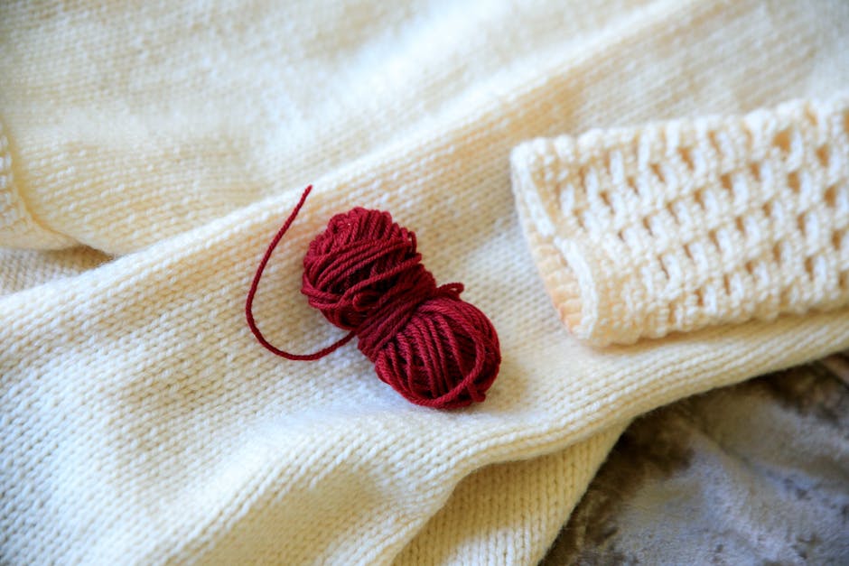 puff stitch yarn texture knitting closeup