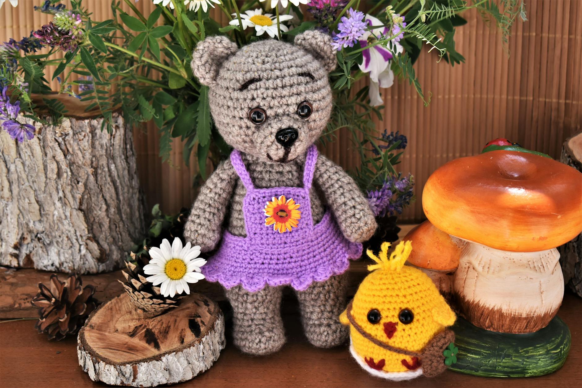assorted crochet stuffed animals and amigurumi toys