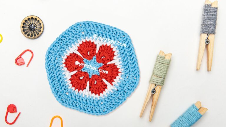 hexagon granny square finished project