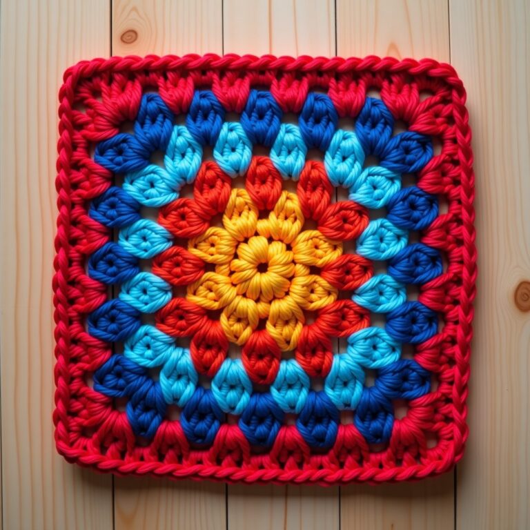 3D Flower Granny Square: 8 Easy Puff Rounds