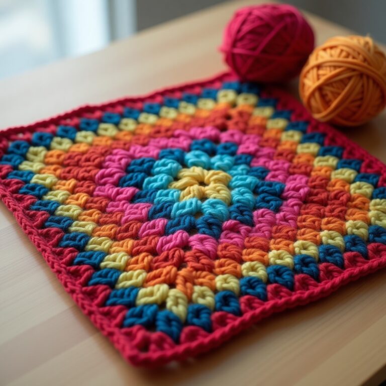 8 Point Star Granny Square Free Pattern: 5 Pro Steps