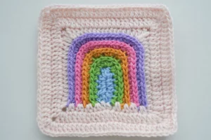 Rainbow Granny Square Free Pattern: 8 Colorful Steps