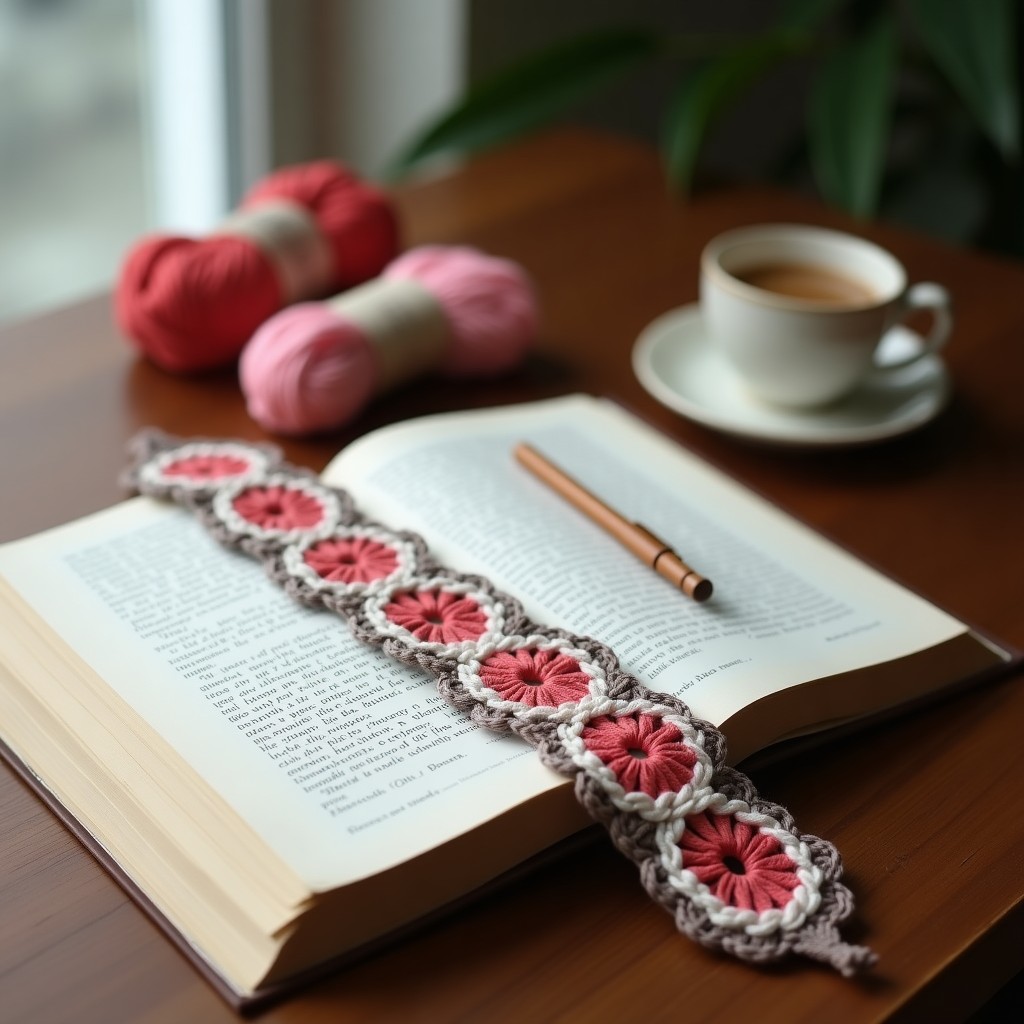 bookmark Featured Free Pattern: Flower Bookmark with Stem Tail