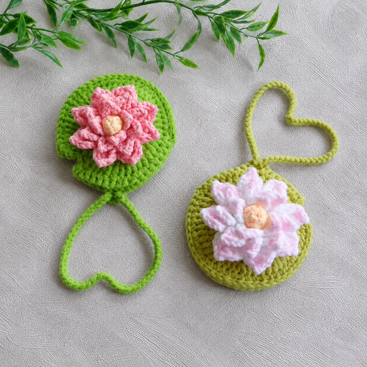 Lily flower crochet bag charm versatile pattern