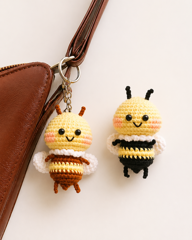 Crochet insect bag charm patterns collection hero image