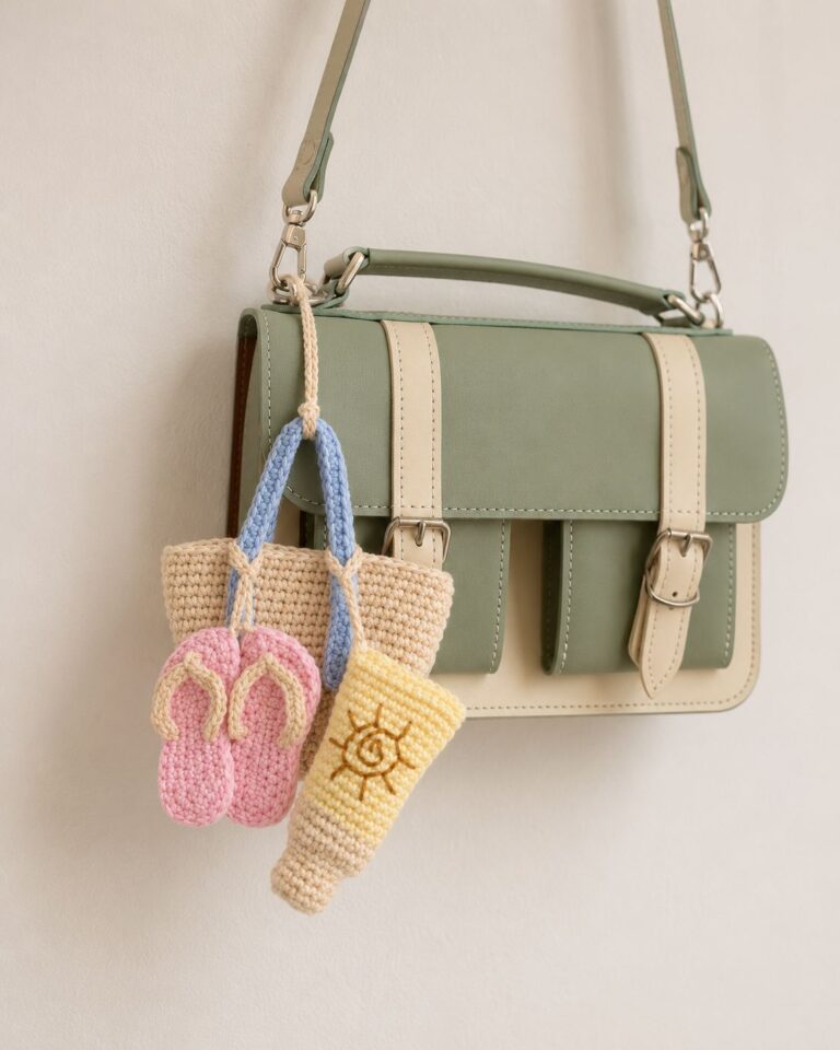 Crochet summer bag charm patterns collection hero image