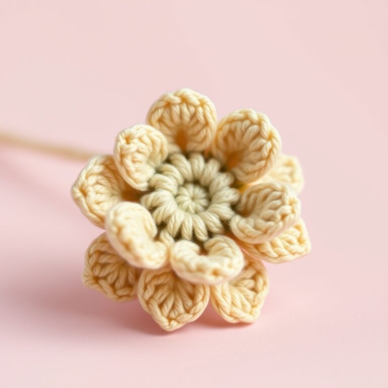 Easy Crochet Flower Pattern: 5-Minute Beginner Design