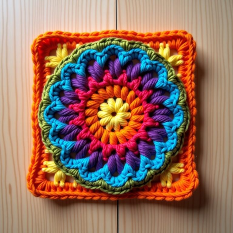Five Point Star Granny Square Free Pattern: 10 Steps
