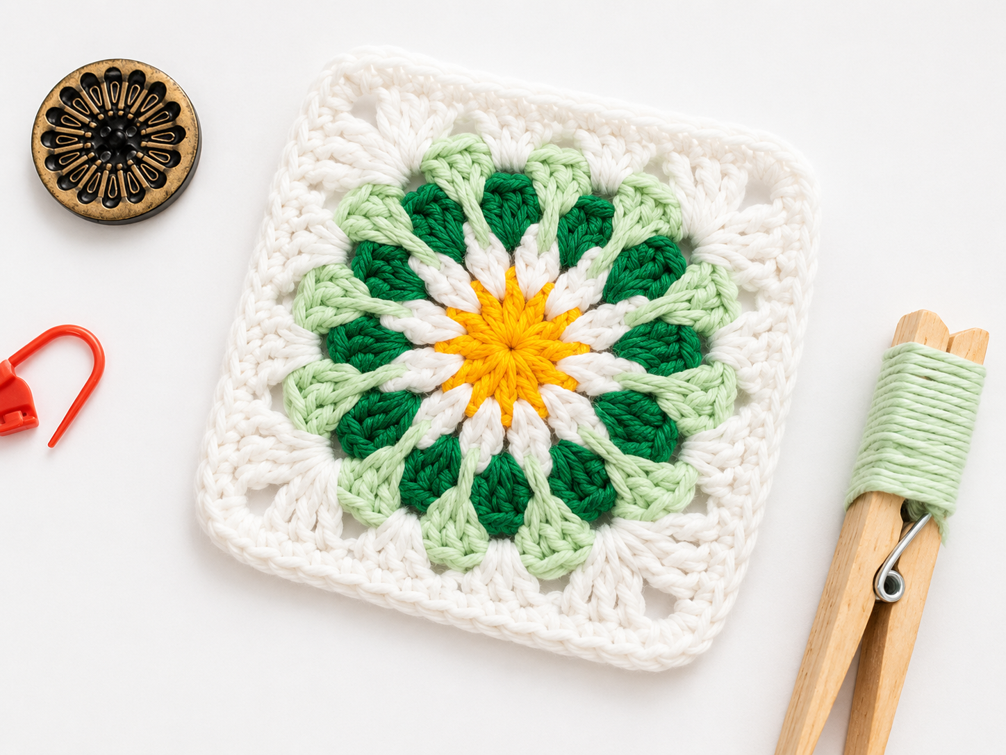 Daisy Floral Granny Square