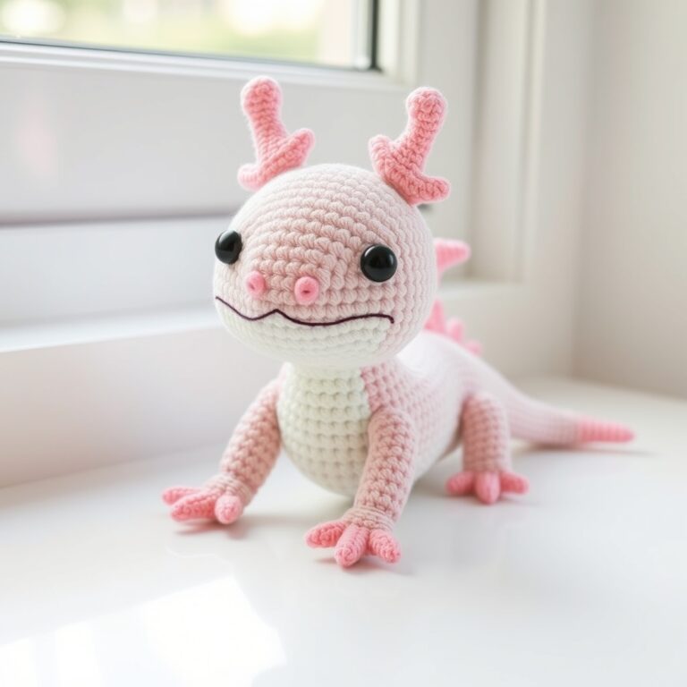 How to Crochet an Axolotl: Free Easy Chibi Pattern