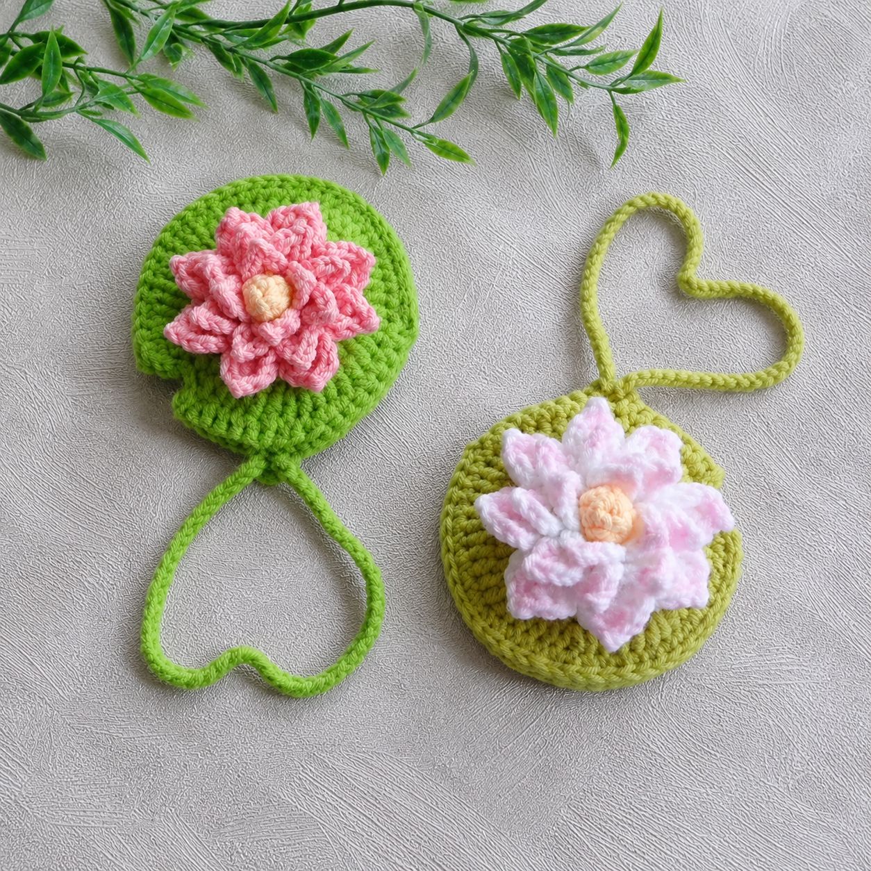 Lily flower crochet bag charm versatile pattern