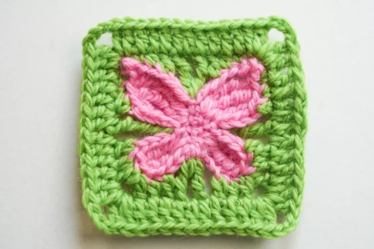 Butterfly Granny Square Free Pattern: 4 Easy Steps